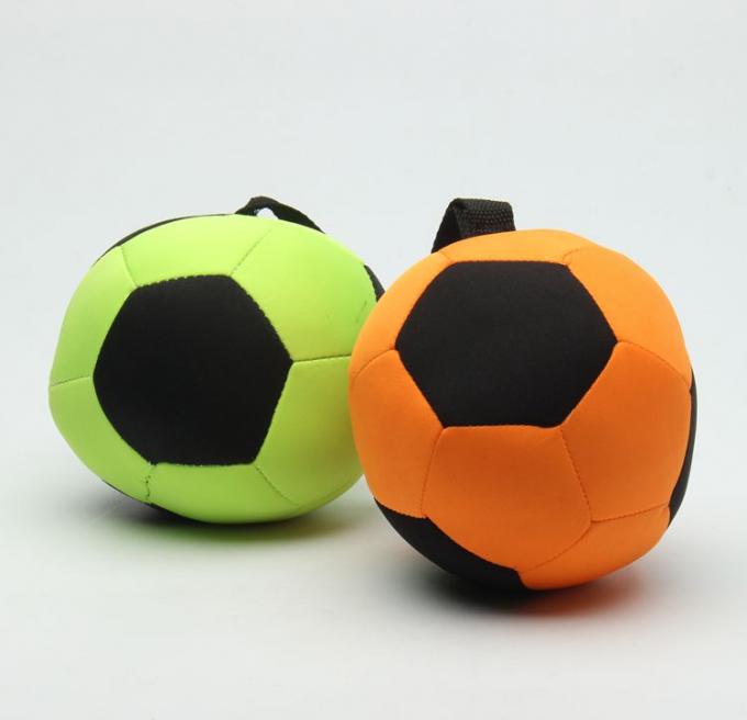   Futebol em volta do brinquedo de flutuação para o brinquedo de flutuação do animal de estimação do cão